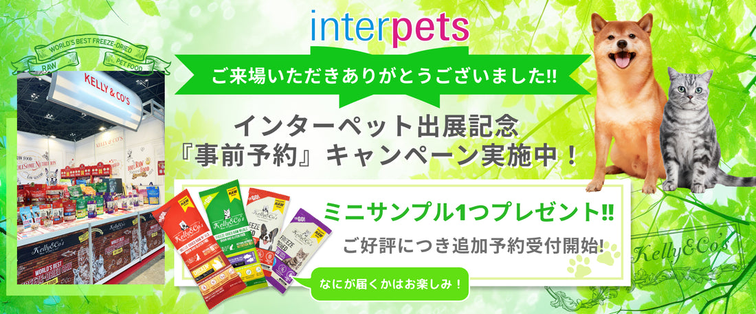 インターペット出展記念『事前予約』好評につき継続します!