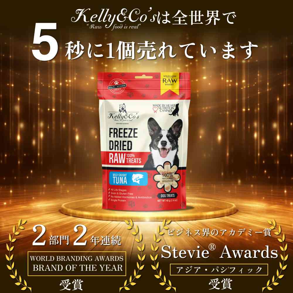 犬用おやつ ワイルドコートマグロ ミニサイズ Kelly&Co's(ケリーアンドコー) フリーズドライ RAW TREATS