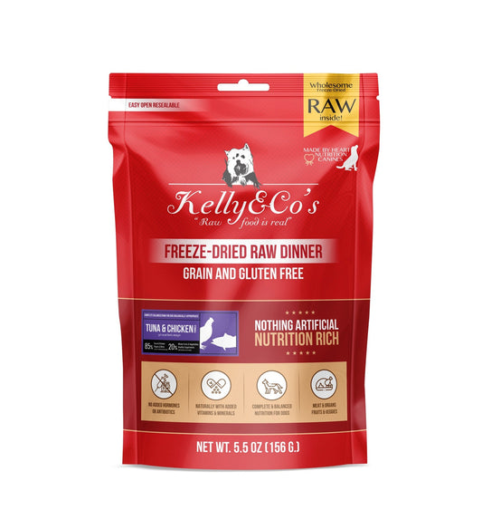 Kelly&Co'sフリーズドライ RAW DINNER（犬用総合栄養食 ）マグロ＆チキンフォーミュラ