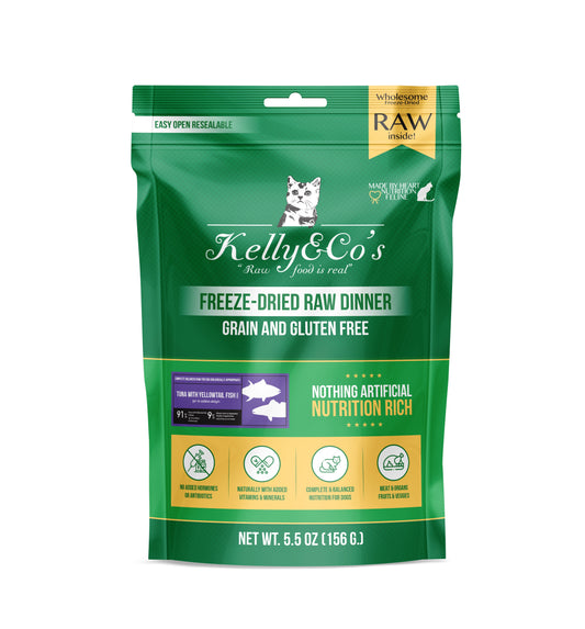 Kelly&Co'sフリーズドライ RAW DINNER（猫用総合栄養食 ）マグロ＆ブリフォーミュラ