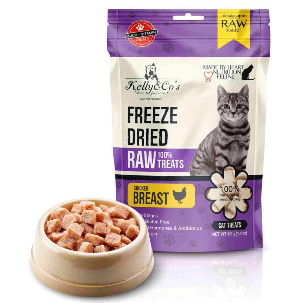 猫用おやつ チキンブレスト Kelly&Co's(ケリーアンドコー) フリーズドライ RAW TREATS