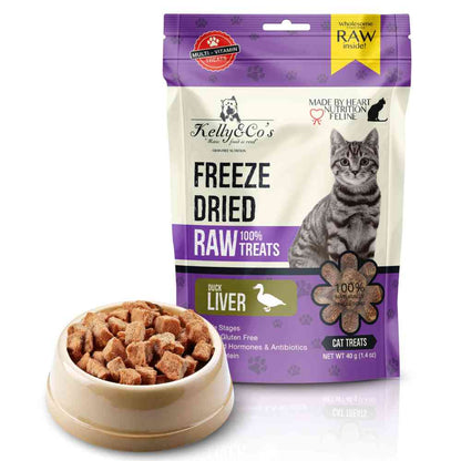 猫用おやつ ダックレバー Kelly&Co's(ケリーアンドコー) フリーズドライ RAW TREATS
