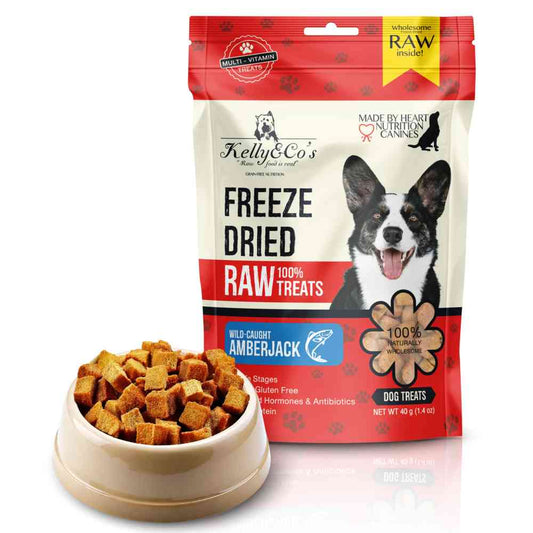 犬用おやつ アンバージャック（カンパチ） Kelly&Co's(ケリーアンドコー) フリーズドライ RAW TREATS