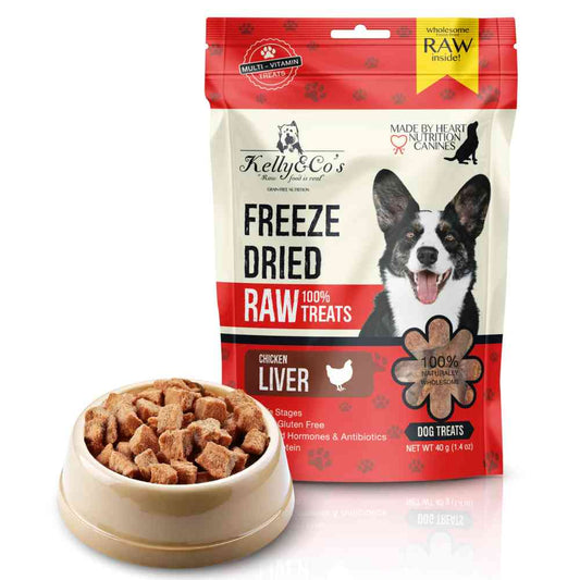 犬用おやつ チキンレバー Kelly&Co's(ケリーアンドコー) フリーズドライ RAW TREATS