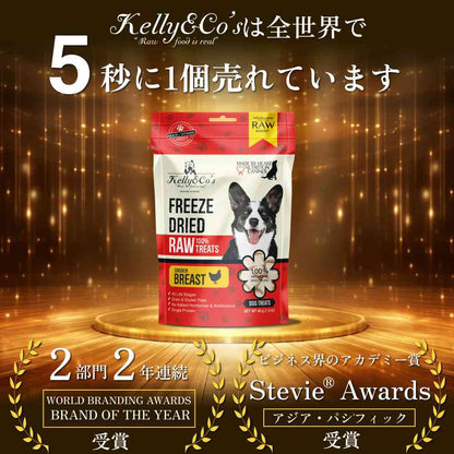 犬用おやつ チキンブレスト Kelly&Co's(ケリーアンドコー) フリーズドライ RAW TREATS