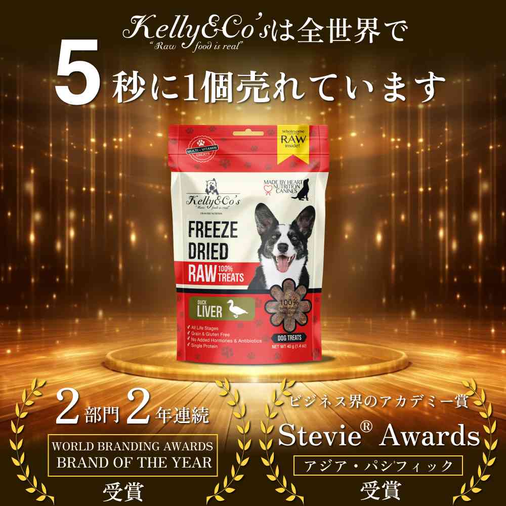 犬用おやつ ダックレバー Kelly&Co's(ケリーアンドコー) フリーズドライ RAW TREATS