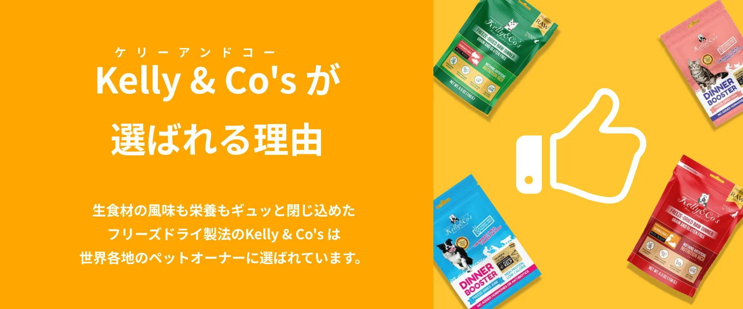 フリーズドライ生食材ペットフード『ケリーアンドコー』 Kelly & Co's フリーズドライ生食材ペットフード『ケリーアンドコー』 Kelly & Co's
